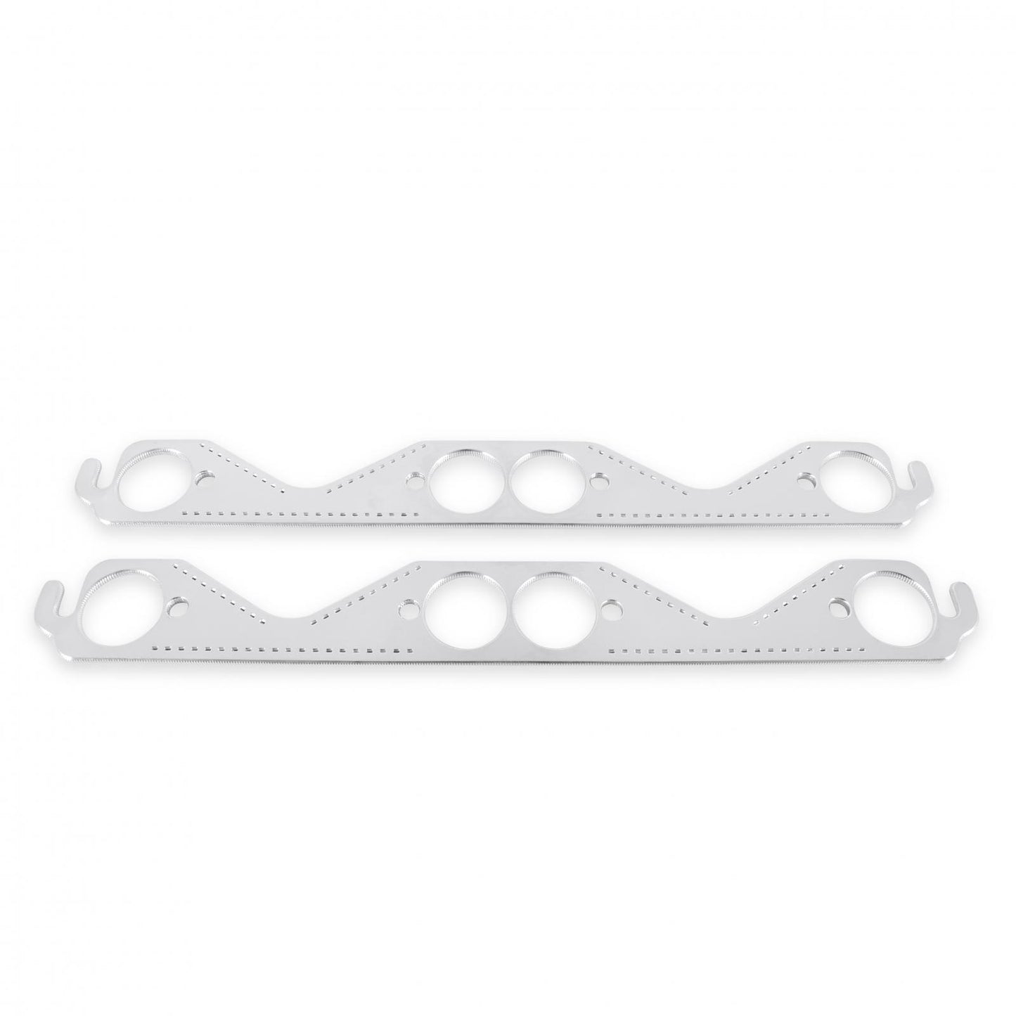 Header Gaskets Aluminum Layered Fits 1955-1991 Chevrolet 262-400 Gen I Small Block Round Ports Mr Gasket-1