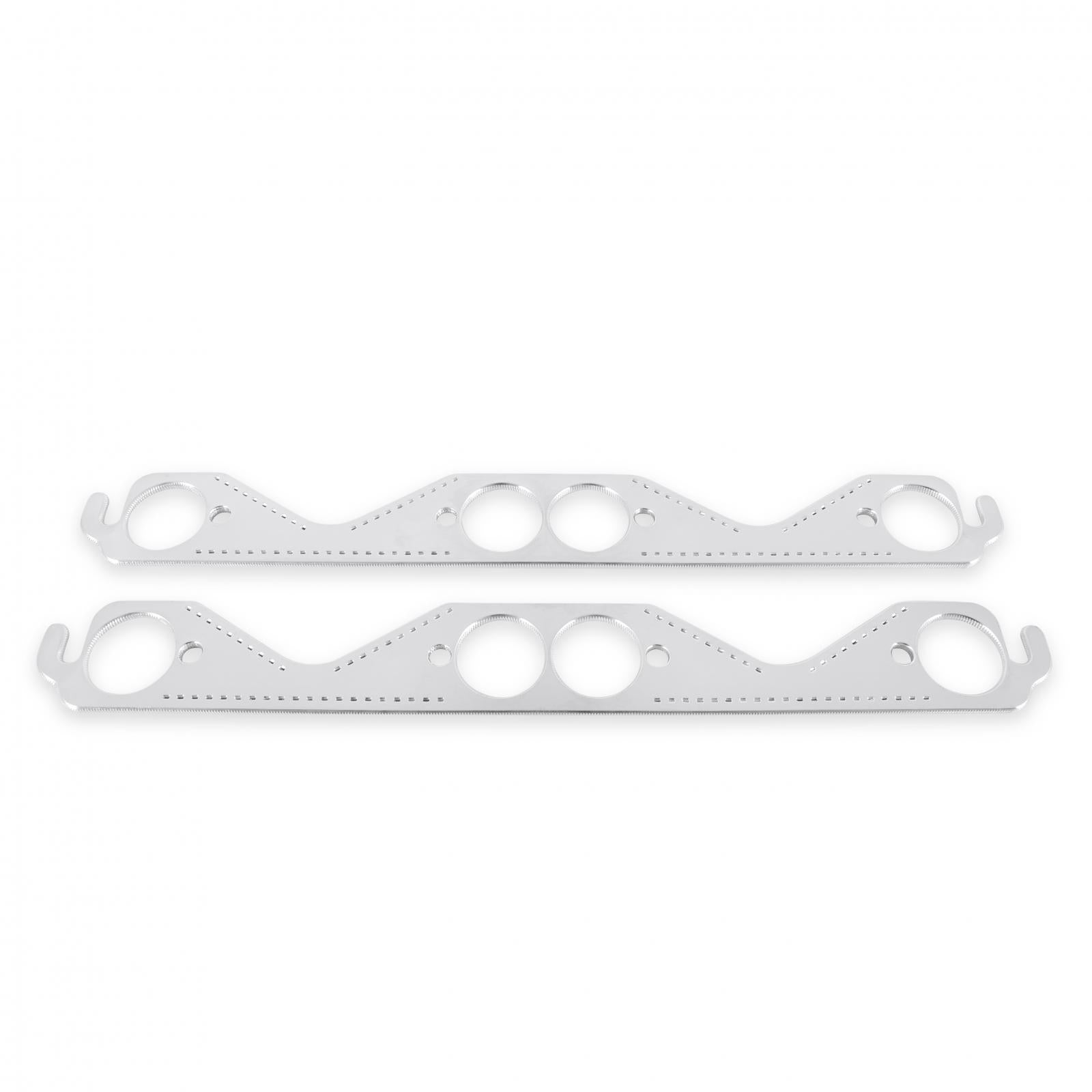 Header Gaskets Aluminum Layered Fits 1955-1991 Chevrolet 262-400 Gen I Small Block Round Ports Mr Gasket-1