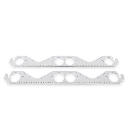 Header Gaskets Aluminum Layered Fits 1955-1991 Chevrolet 262-400 Gen I Small Block Round Ports Mr Gasket-1