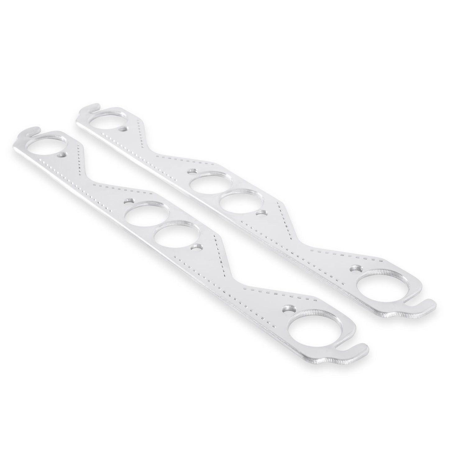 Header Gaskets Aluminum Layered Fits 1955-1991 Chevrolet 262-400 Gen I Small Block Round Ports Mr Gasket-2