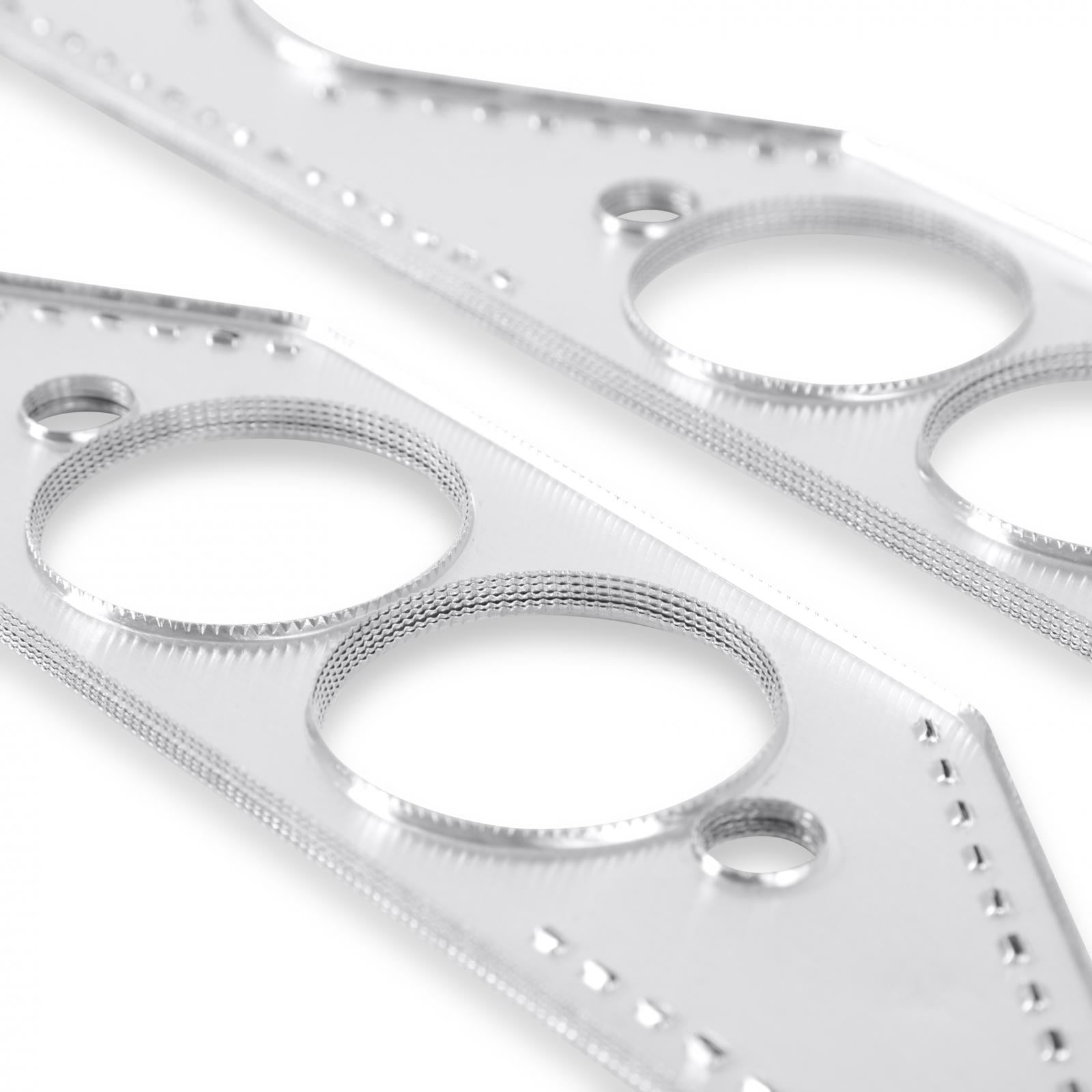 Header Gaskets Aluminum Layered Fits 1955-1991 Chevrolet 262-400 Gen I Small Block Round Ports Mr Gasket-3