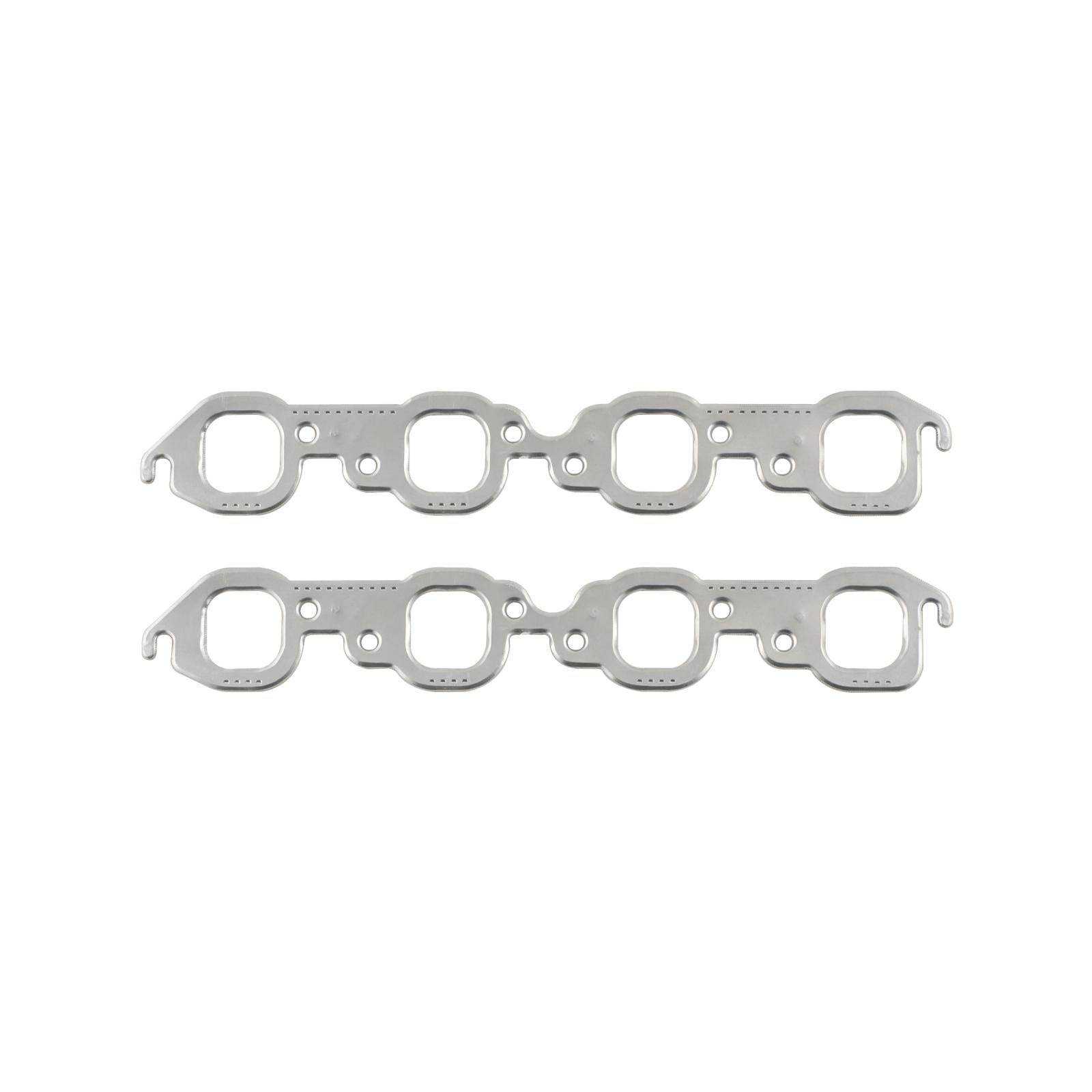 Header Gaskets Aluminum Layered Fits 1965-1990 Chevrolet 396-454 Big Block with Square Ports, 1.85 Inch x 1.90 Inch Mr Gasket