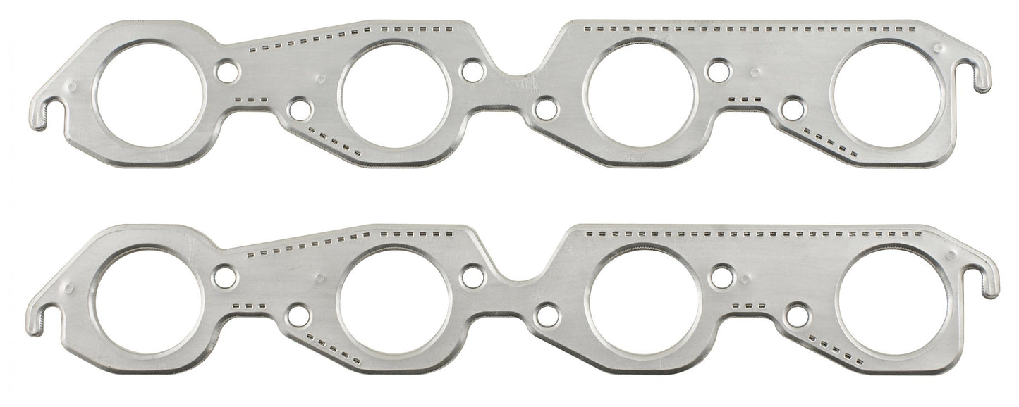 Header Gaskets Aluminum Layered Fits 1965-1990 Chevrolet 396-454 Big Block with Round Ports, 2.15 Inch Mr Gasket