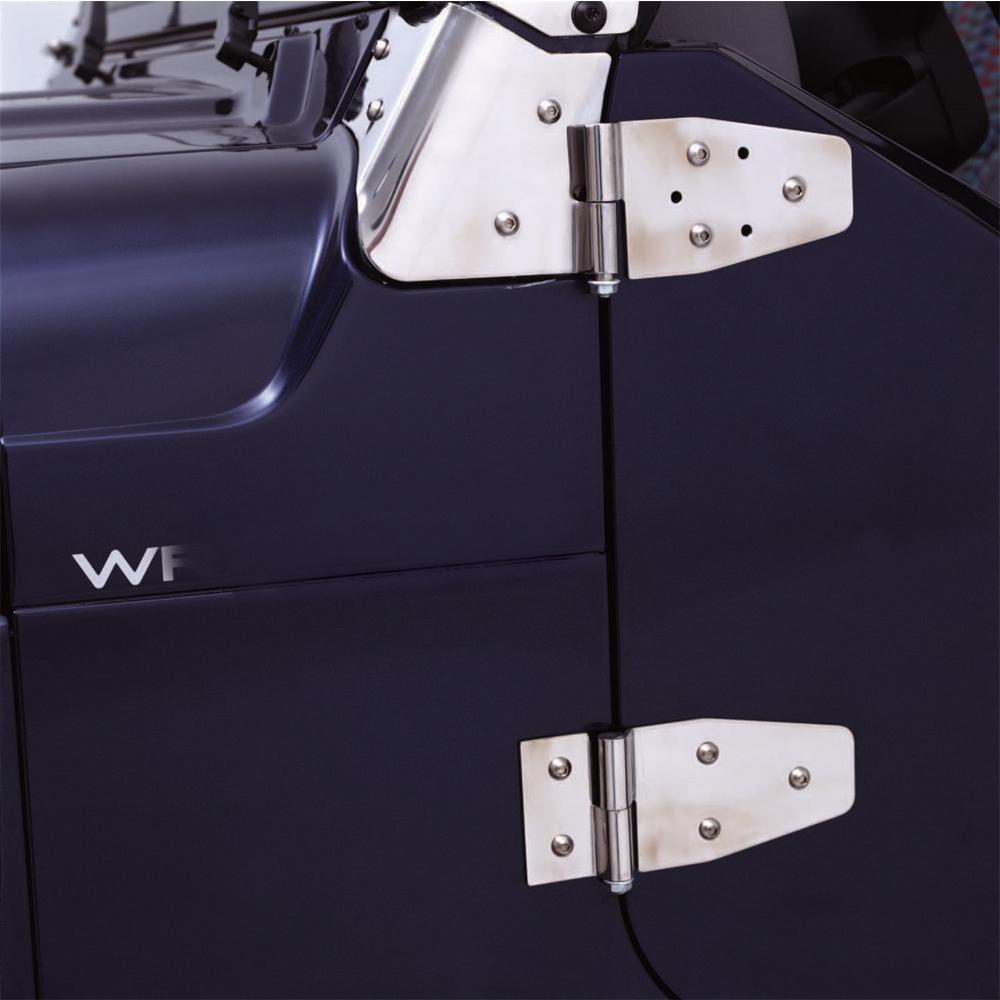 Door Hinges 1976 to 1993 YJ Wrangler and CJ Stainless Steel Set Of 4 For Full Steel Doors Smittybilt