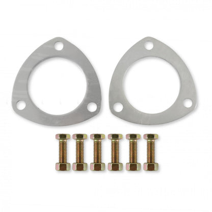 Collector Gaskets Solid Aluminum Fits 2-1/2 Inch Diameter 3-Bolt Round Header Collectors Mr Gasket