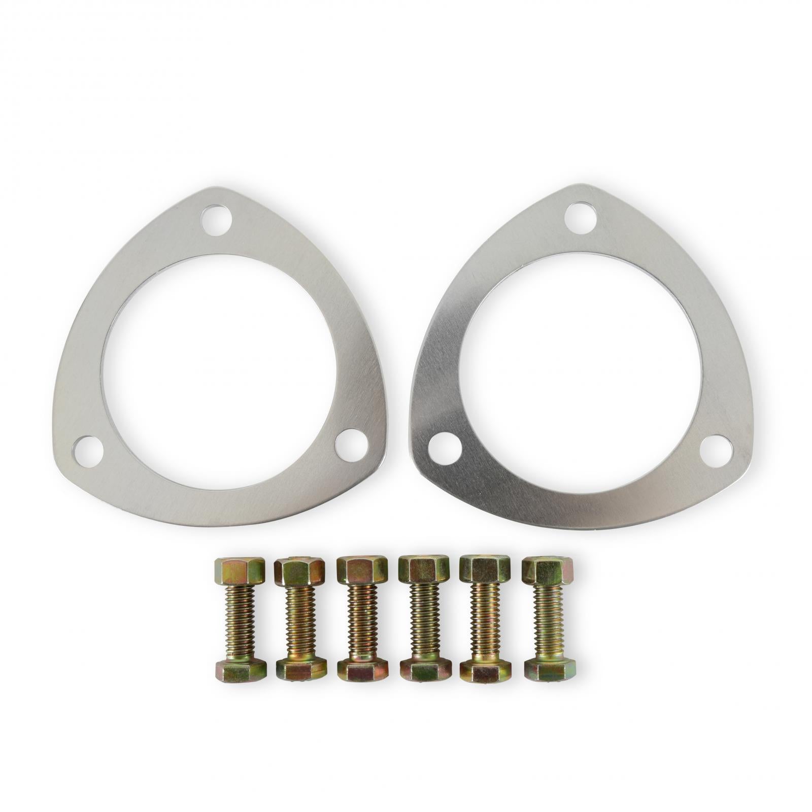 Collector Gaskets Solid Aluminum Fits 3 Inch Diameter 3-Bolt Round Header Collectors Mr Gasket-2