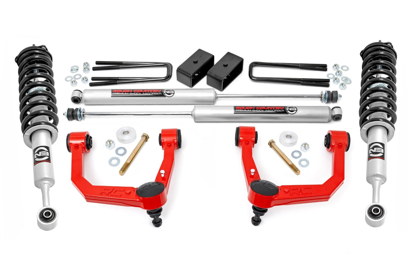 3.5 Inch Lift Kit Red UCA N3 Struts Toyota Tacoma 2WD/4WD (2005-2023) Rough Country