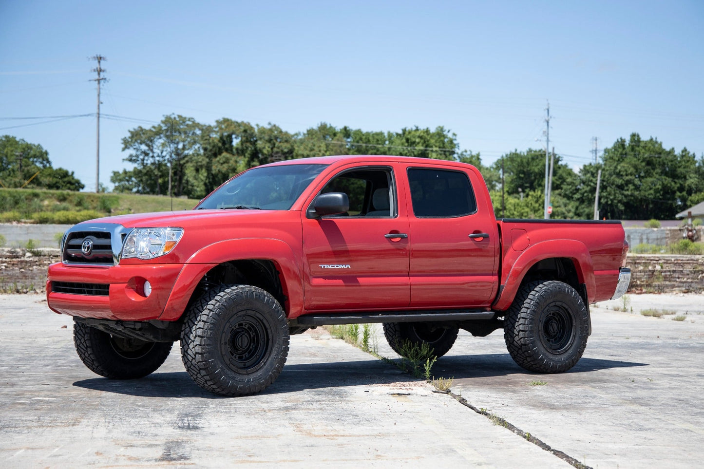 3.5 Inch Lift Kit Vertex Red Toyota Tacoma 2WD/4WD (2005-2023) Rough Country-3