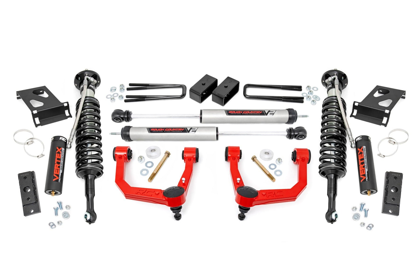 3.5 Inch Lift Kit Red UCA Vertex/V2 Toyota Tacoma 2WD/4WD (2005-2023) Rough Country