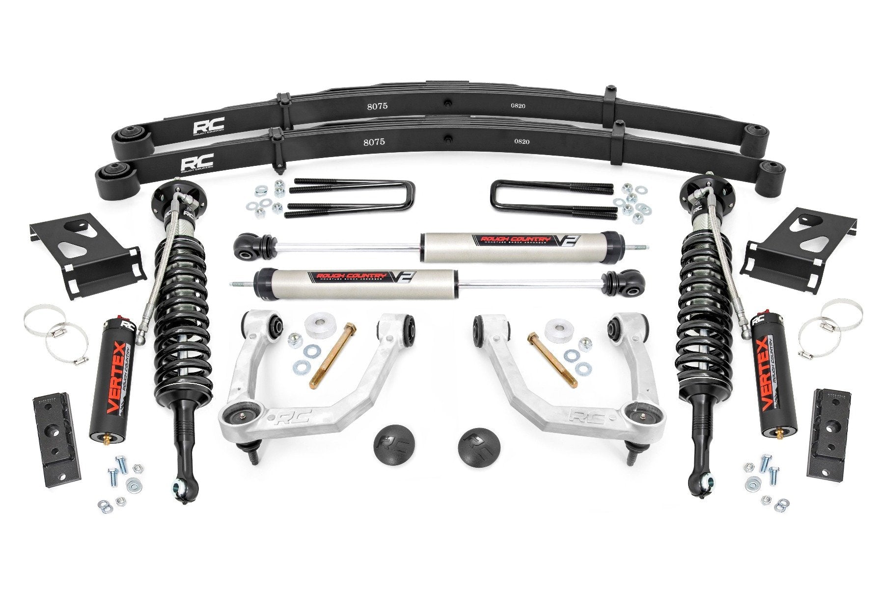 Rough Country 3.5 Inch Toyota Vertex and V2 Bolt-On Lift w/Rear Leaf Springs 05-21 Toyota Tacoma Rough Country