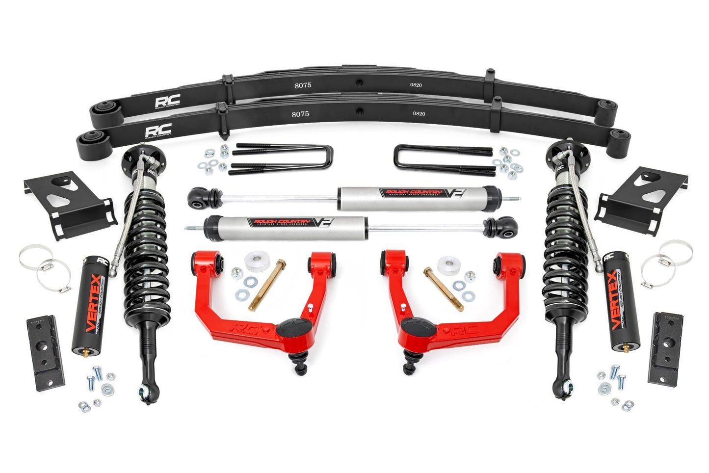 3.5 Inch Lift Kit Red UCA Vertex/V2 w/ Rear Leaf Springs Toyota Tacoma 2WD/4WD (2005-2023) Rough Country