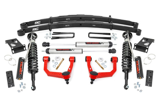 3.5 Inch Lift Kit Red UCA Vertex/V2 w/ Rear Leaf Springs Toyota Tacoma 2WD/4WD (2005-2023) Rough Country
