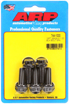 3/8-24 12-Point 7/16 Wrenching Bolts - Chrome Moly Black Oxide 5 Piece ARP Racing Products-12