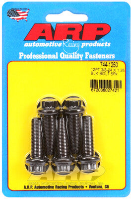 3/8-24 12-Point 7/16 Wrenching Bolts - Chrome Moly Black Oxide 5 Piece ARP Racing Products-11