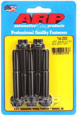 3/8-24 12-Point 7/16 Wrenching Bolts - Chrome Moly Black Oxide 5 Piece ARP Racing Products-6