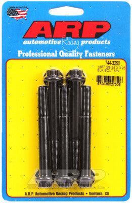 3/8-24 12-Point 7/16 Wrenching Bolts - Chrome Moly Black Oxide 5 Piece ARP Racing Products-3