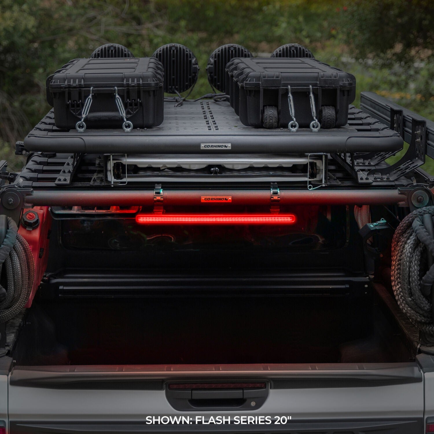 Flash Series Lights 10 Inch Single Multi Function LED Light Bar Black Go Rhino-3