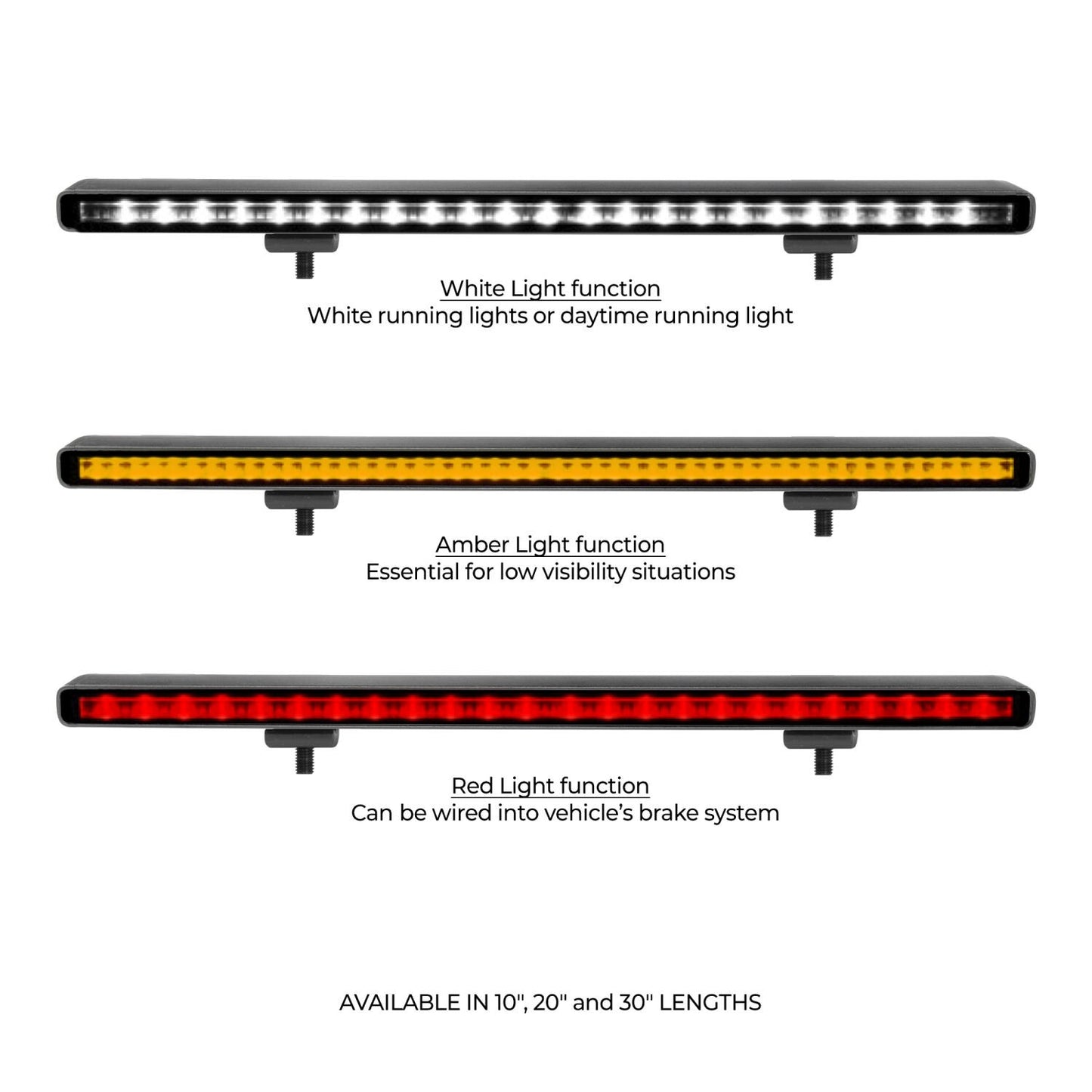 Flash Series Lights 10 Inch Single Multi Function LED Light Bar Black Go Rhino-9