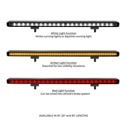Flash Series Lights 10 Inch Single Multi Function LED Light Bar Black Go Rhino-9