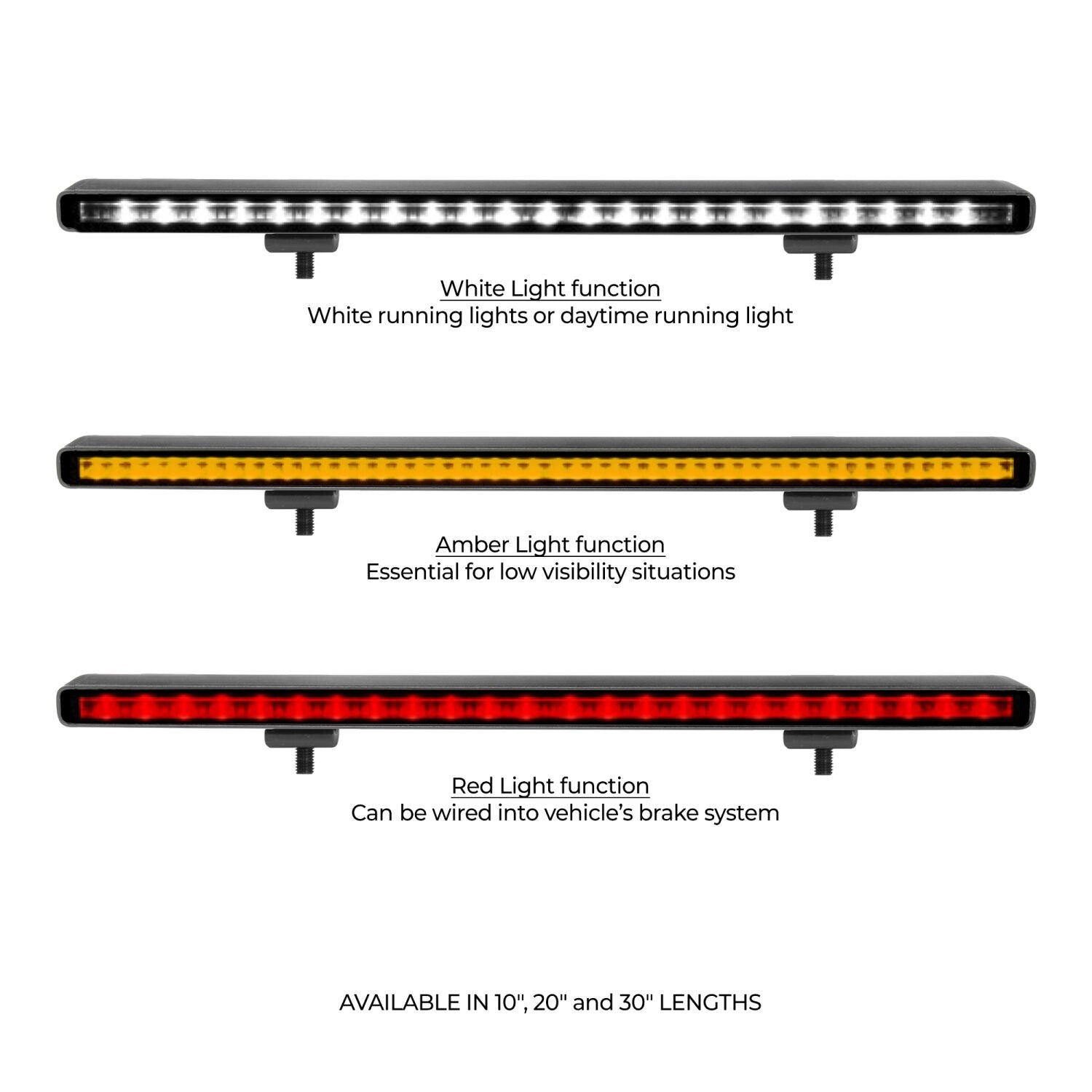 Flash Series Lights 20 Inch Single Multi Function LED Light Bar Black Go Rhino-9