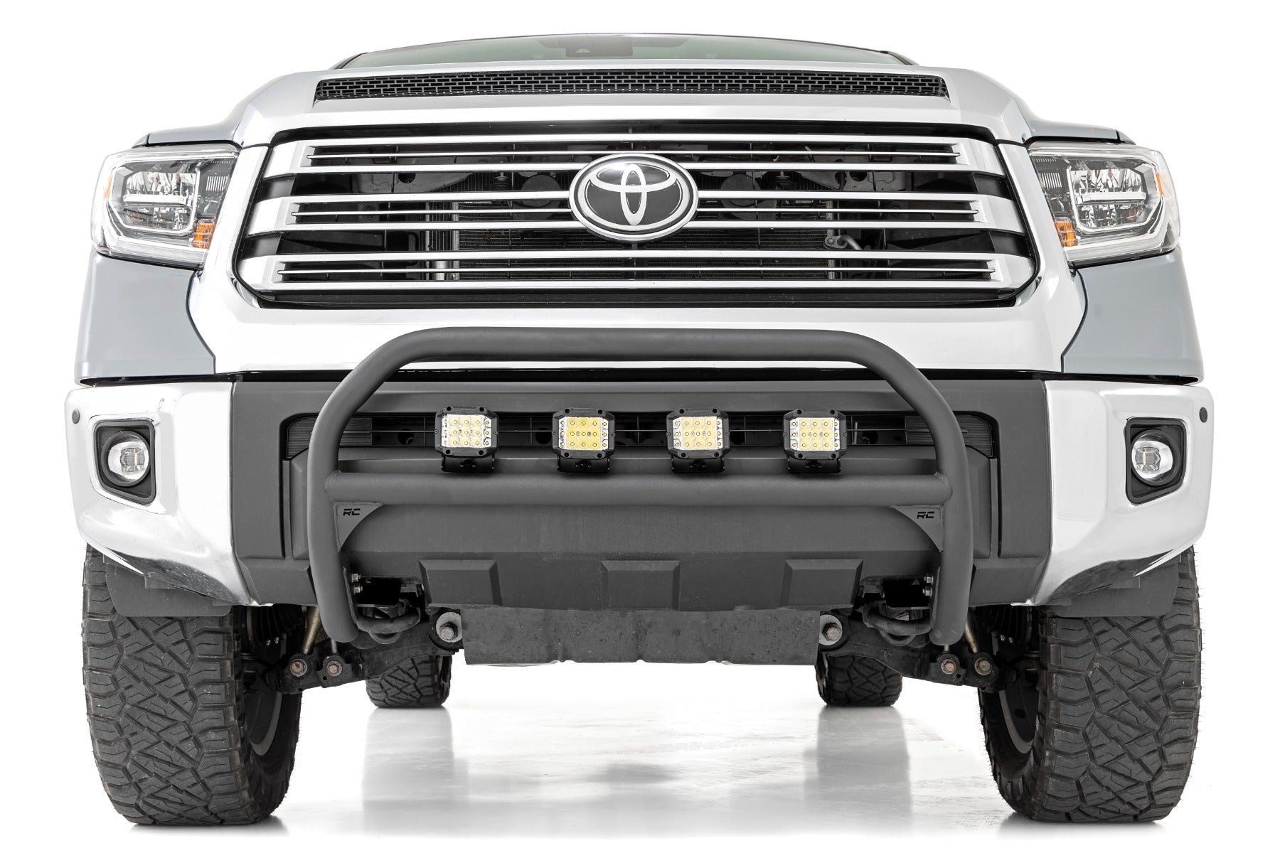 Rough Country Nudge Bar 20 Inch Black Series DRL Single Row LED 07-21 Toyota Tundra Rough Country