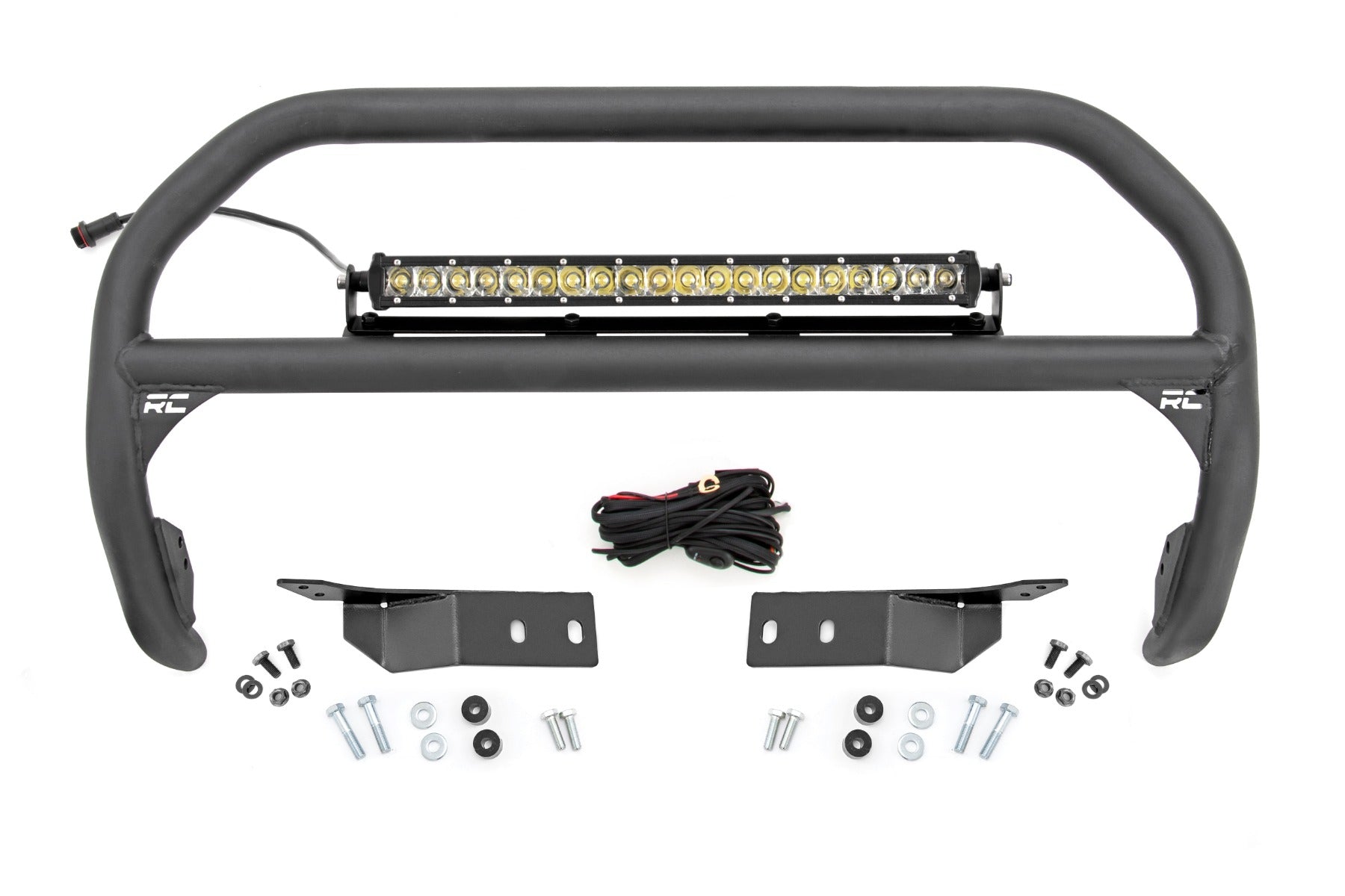 Rough Country Nudge Bar 20 Inch Chrome Series Single Row LED 07-21 Toyota Tundra Rough Country