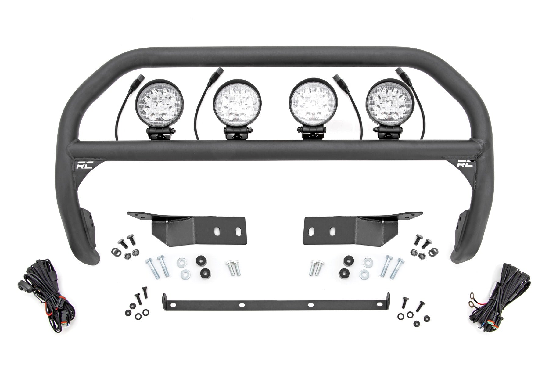 Rough Country Nudge Bar 4 Inch Round Led (x4) 07-21 Toyota Tundra 2WD/4WD Rough Country