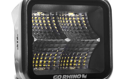 Blackout Series Lights Pair of 2x2 Cube LED Flood Light Kit Black Go Rhino-4