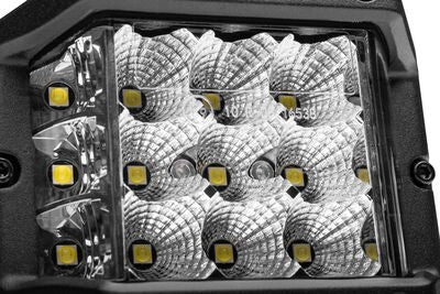 Bright Series Lights Pair of 4x3 Sideline Cube LED Flood Light Kit Black Go Rhino-1