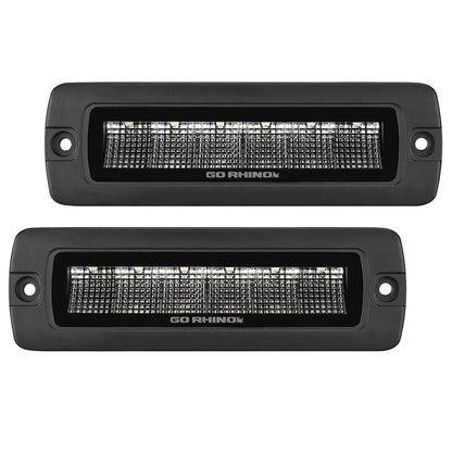 Blackout Series Lights Sixline Spot Lights Flush Mount Blk Go Rhino