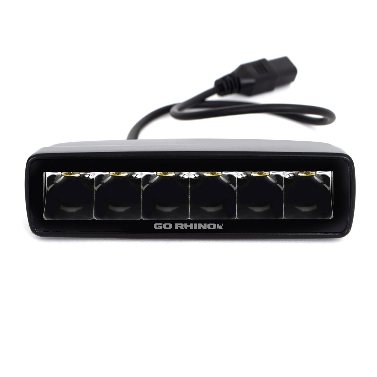 Blackout Series Lights Pair of Sixline LED Spot Light Kit Black Go Rhino-1