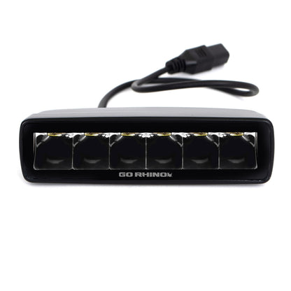 Blackout Series Lights Pair of Sixline LED Spot Light Kit Black Go Rhino-1