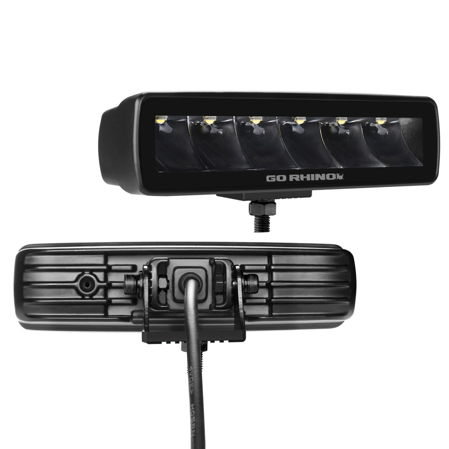 Blackout Series Lights Pair of Sixline LED Spot Light Kit Black Go Rhino-3