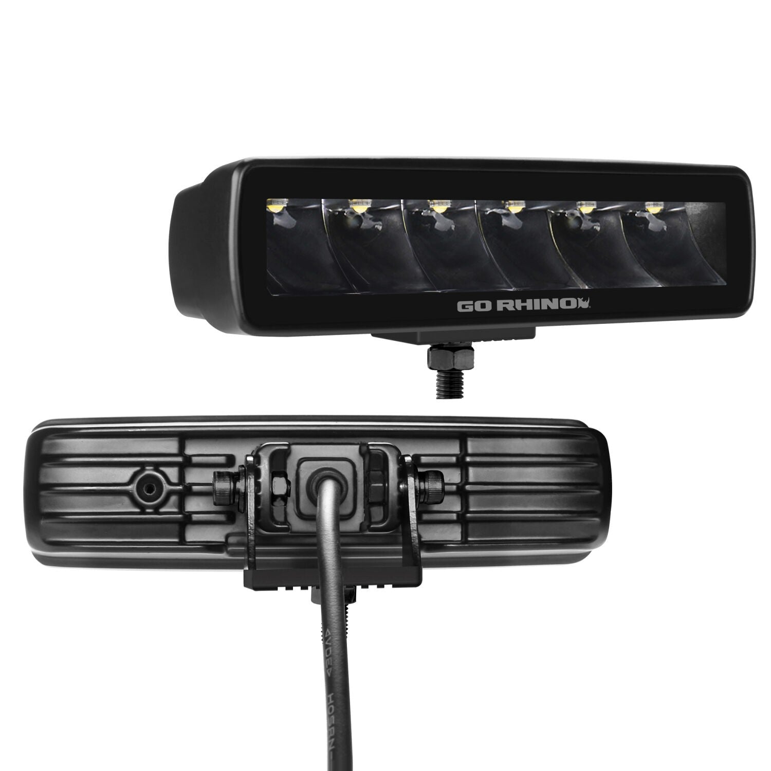 Blackout Series Lights Pair of Sixline LED Spot Light Kit Black Go Rhino-3