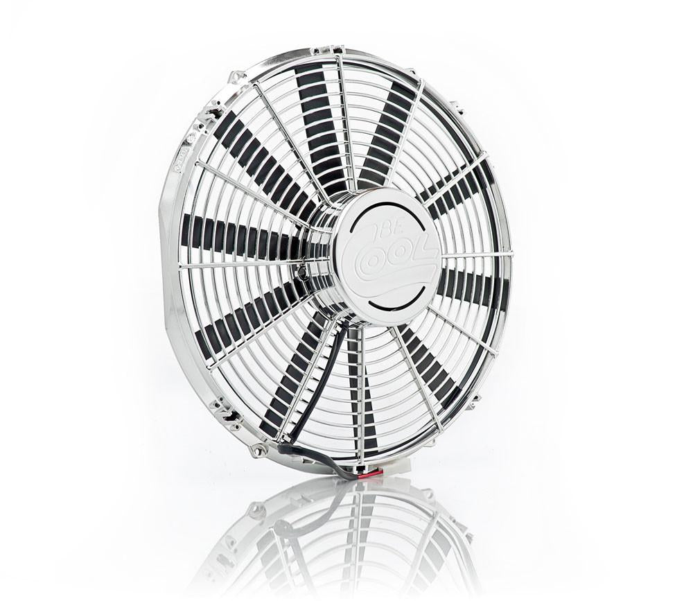 16 Inch Electric Pusher Fan Chrome Plated High Torque Radiator Be Cool