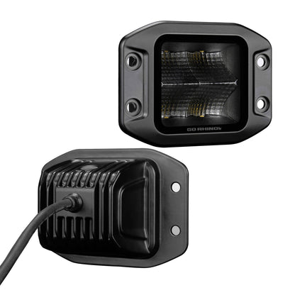 Blackout 3x3 Cube LED Spot Light Kit Flush Mount Black Go Rhino-2