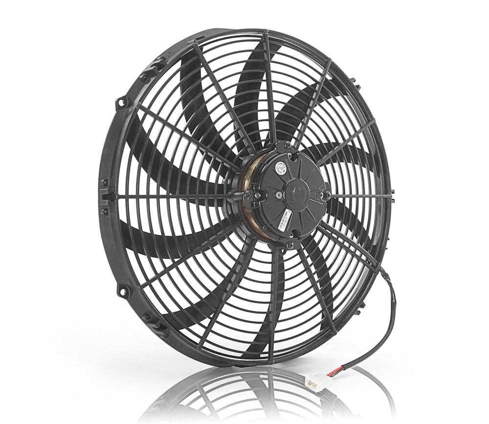 16 Inch Euro Electric Puller Fan Black High Torque Reduced Noise Radiator Be Cool