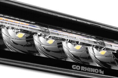 Blackout Combo Series Lights Pair of Sixline LED Spot Lights With Amber Accent Black Go Rhino-2