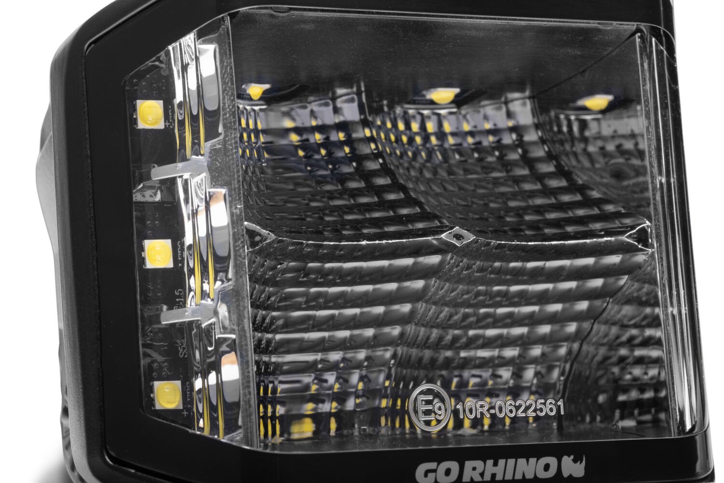 Blackout Series Lights Pair of 4x3 Cube LED Sideline Flood Light Kit Black Go Rhino-4