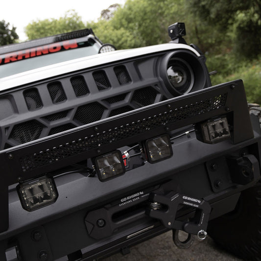 Blackout Series Lights Pair of 4x3 Cube LED Sideline Spot Light Kit Black Go Rhino