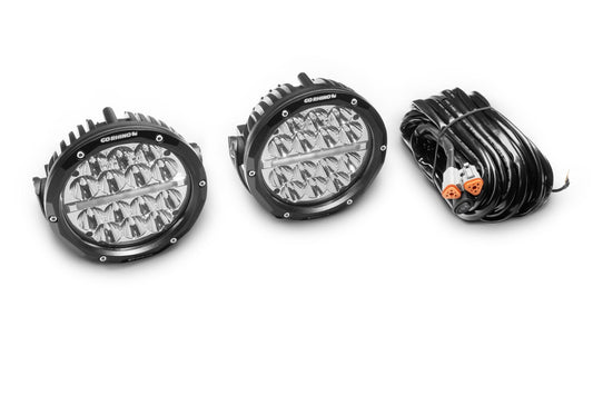 Bright Series Lights 6 Inch Round LED Driving Light Black Go Rhino