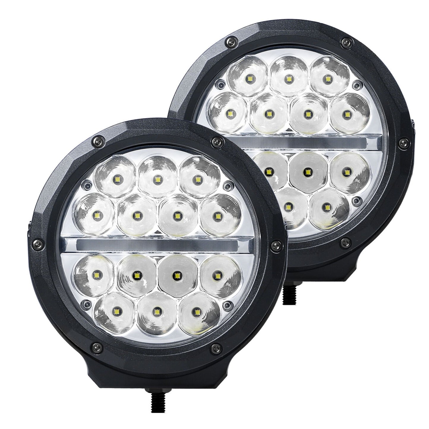 Bright Series Lights 6 Inch Round LED Driving Light Black Go Rhino-2