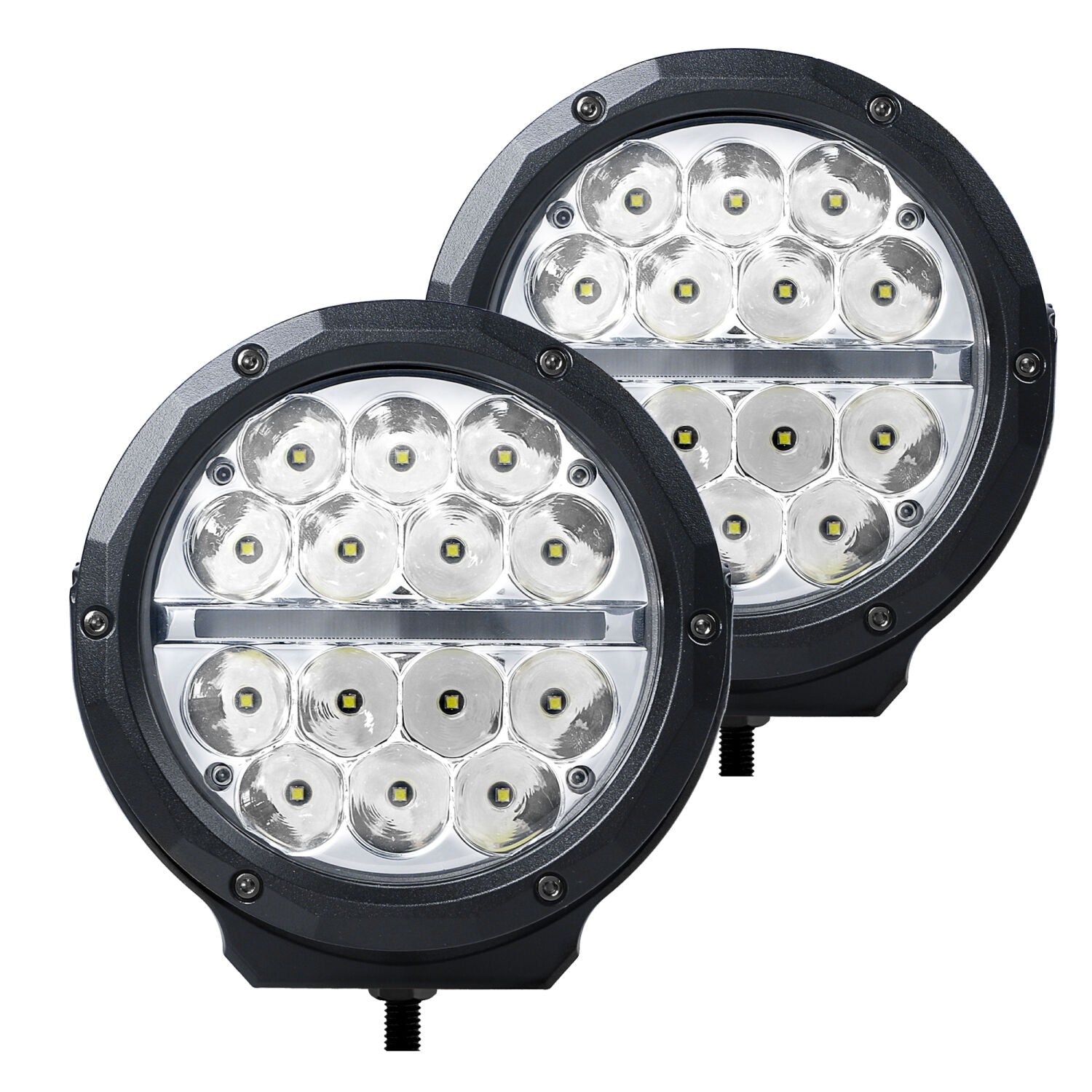 Bright Series Lights 6 Inch Round LED Driving Light Black Go Rhino-2