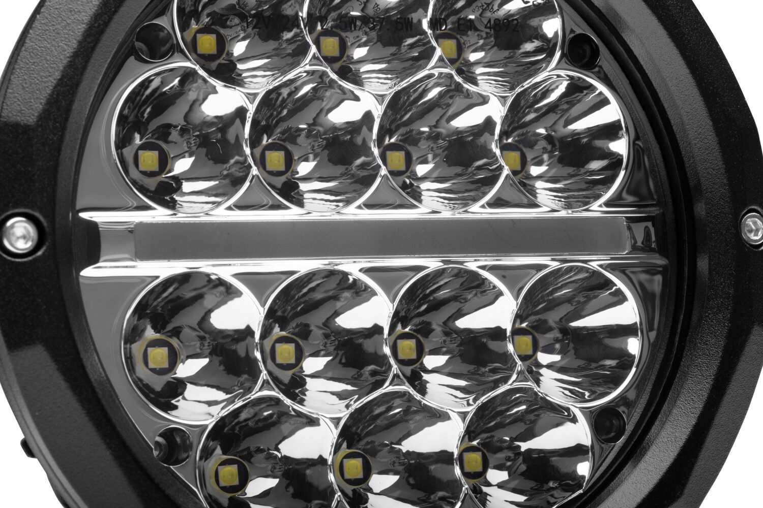 Bright Series Lights 6 Inch Round LED Driving Light Black Go Rhino-3