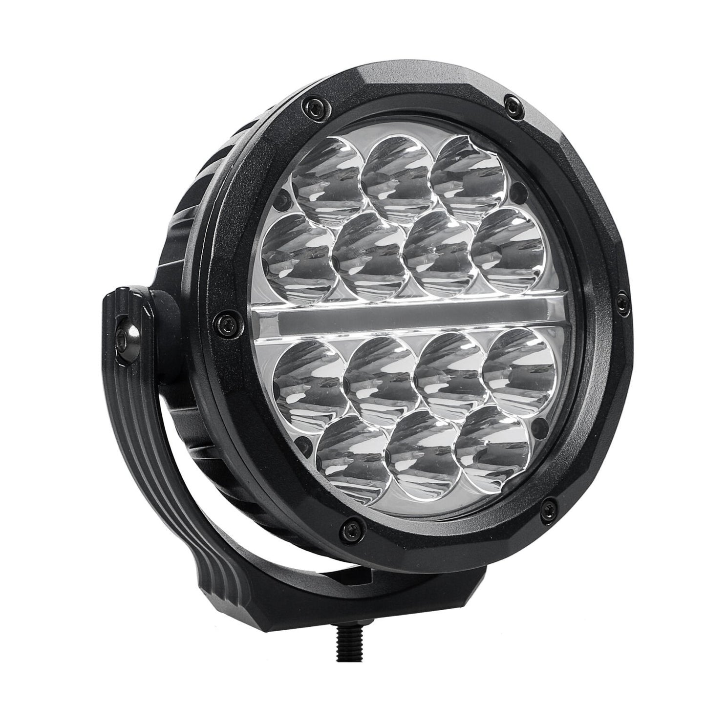 Bright Series Lights 6 Inch Round LED Driving Light Black Go Rhino-7