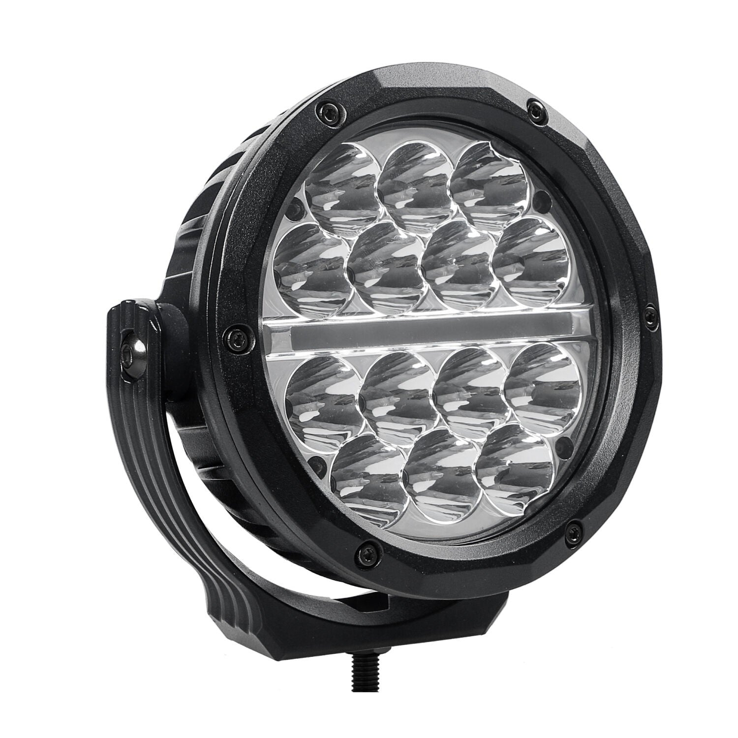 Bright Series Lights 6 Inch Round LED Driving Light Black Go Rhino-7