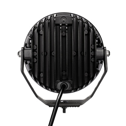 Blackout Series Lights 7 Inch Round LED Driving Light With Daytime Running Lights Black Go Rhino-4