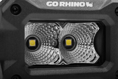 Bright Series Lights Pair of 3x2 Rectangle LED Flood Light Kit Black Go Rhino-2