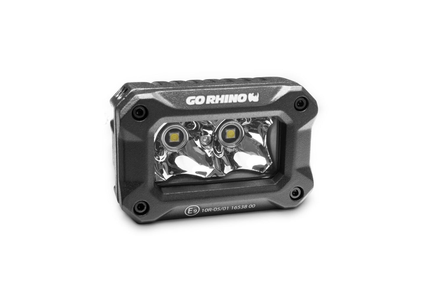 Bright Series Lights Pair of 3x2 Rectangle LED Spot Light Kit Black Go Rhino-2
