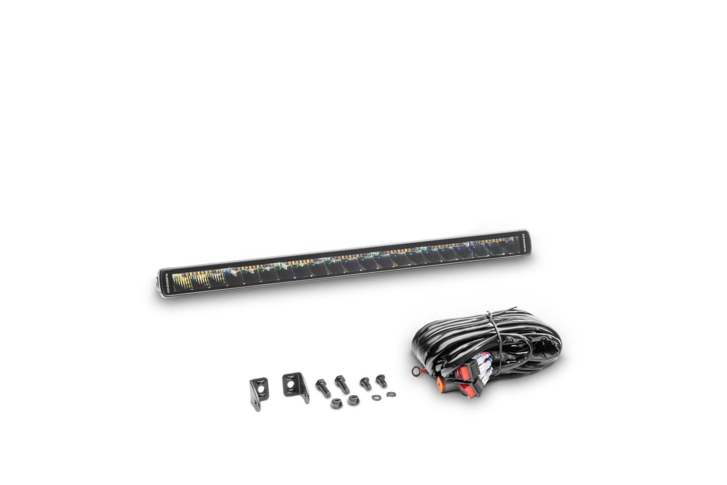 Blackout Combo Series Lights 20.5 Inch Single Row LED Light Bar With Amber Lighting Black Go Rhino
